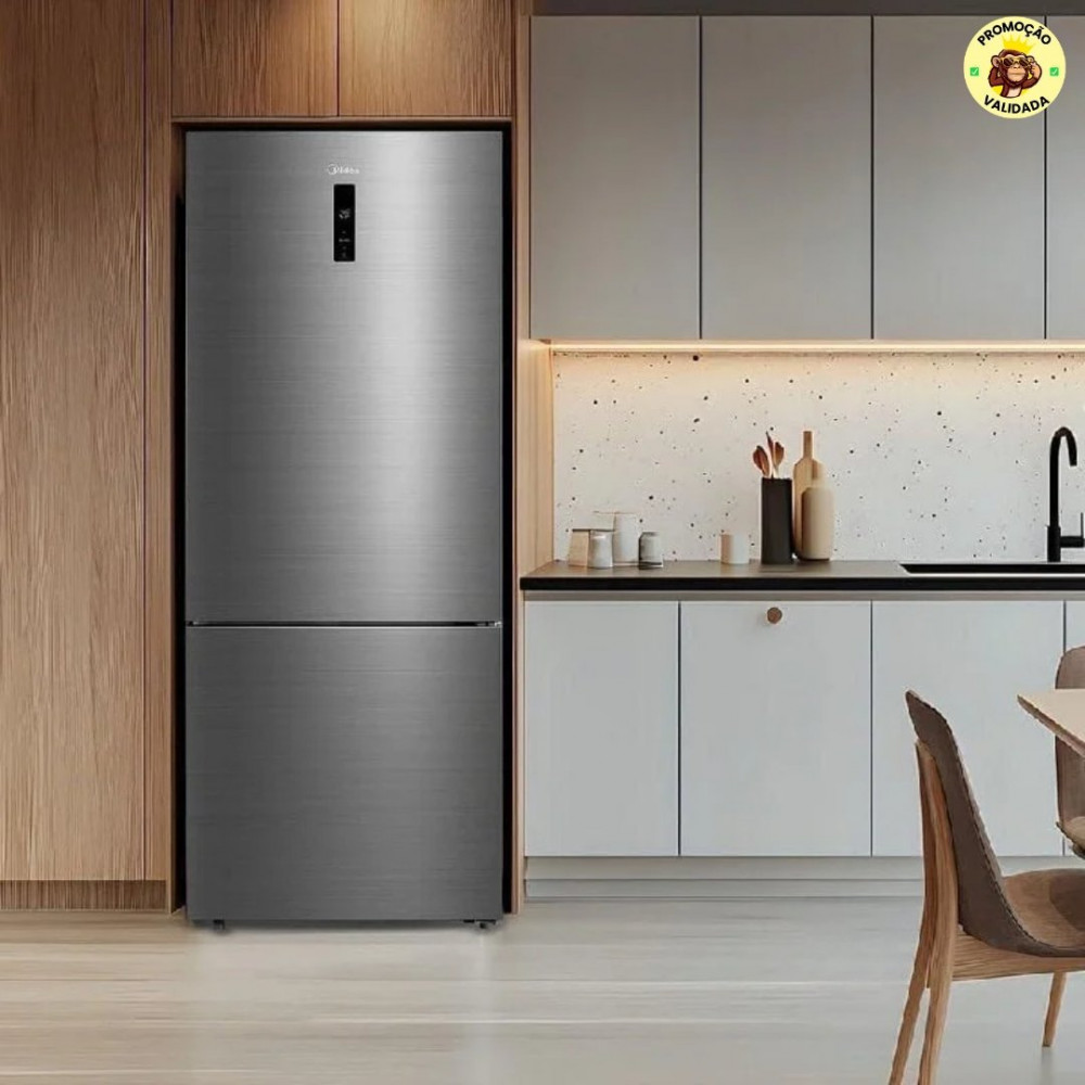 Geladeira Midea Mdrb593fgd463 Inverse Inox