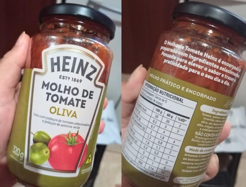 Heinz Molho de Tomate Rústico Oliva 320g