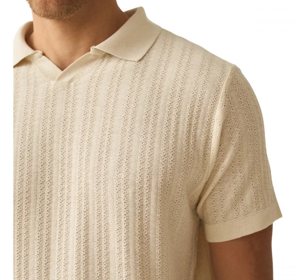 Camisa Polo Tricot Masculina Texturizada Turim