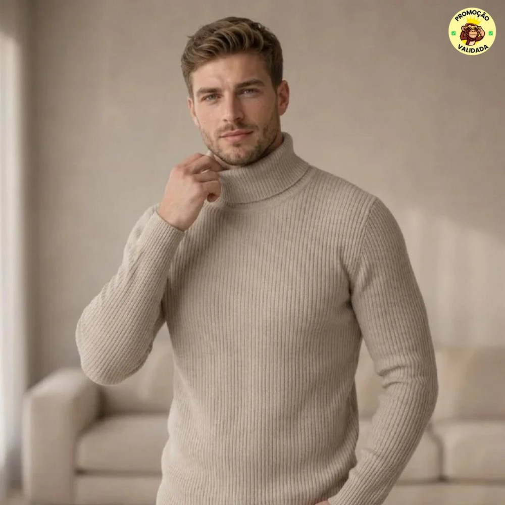Kit 3 Blusa Cacharrel Gola Alta Masculina