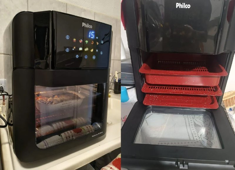 Air Fryer Oven 15L Philco Revestimento Redstone