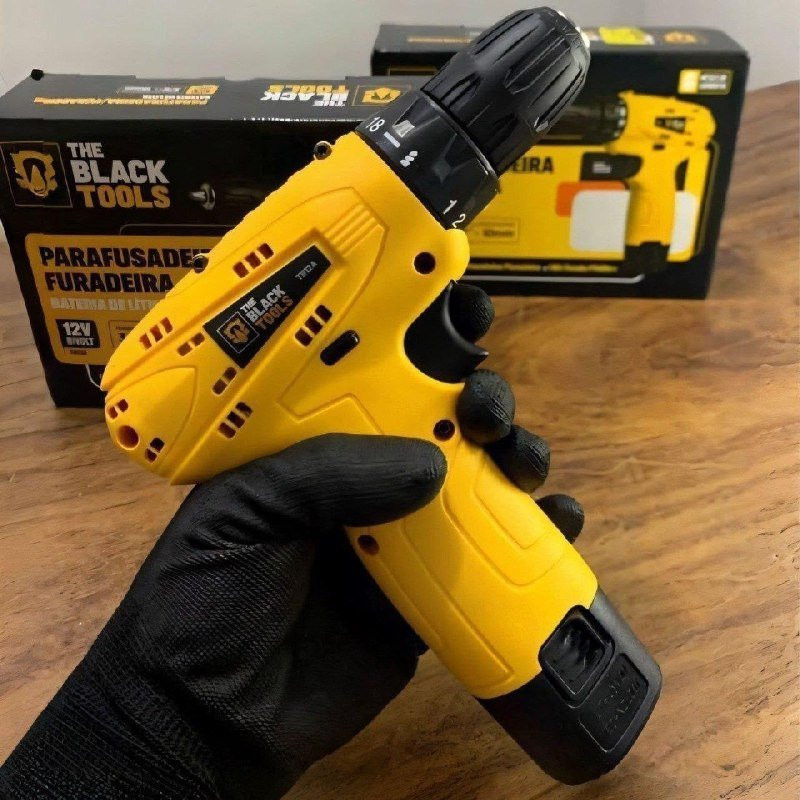 Parafusadeira Furadeira The Black Tools 12V