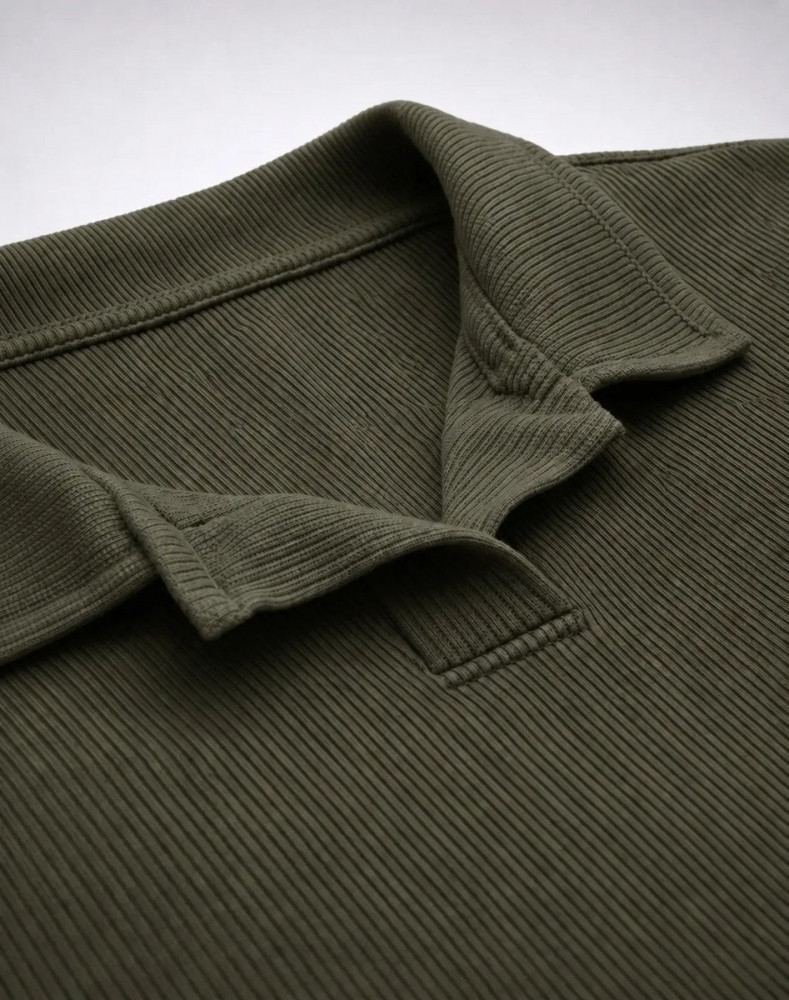 Camisa Polo Masculina Texturizada Sem Botão