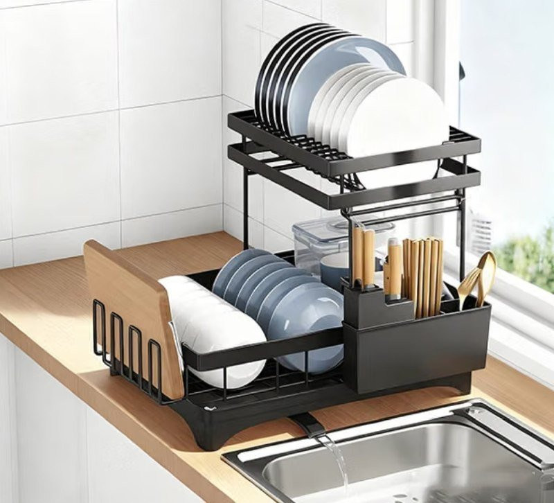 Escorredor de Louça Inox 2 Camadas Prime