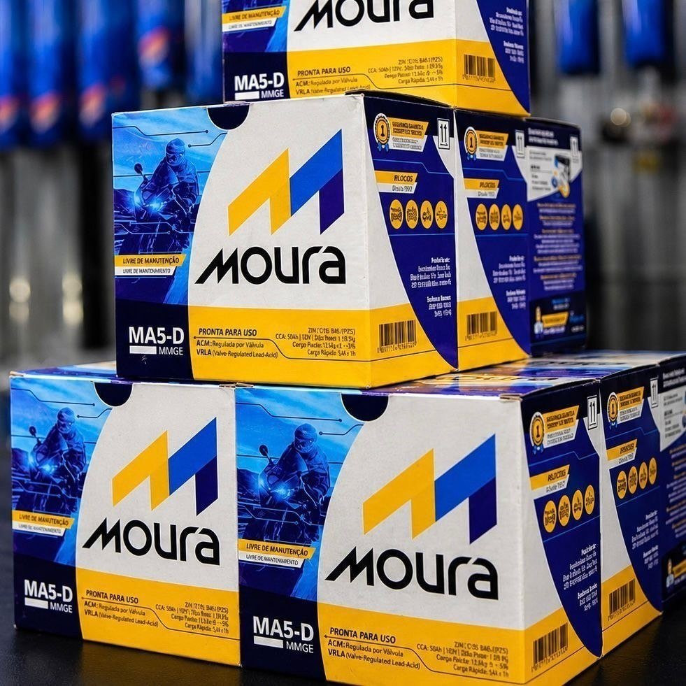 Bateria 5ah CG 125/150 Titan Biz 125 Mour Moto