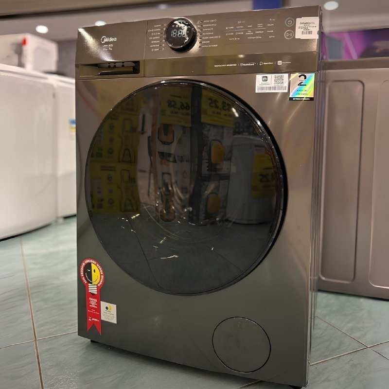 Lava e Seca 10,5kg Midea HealthGuard Titanium Conectada 110V
