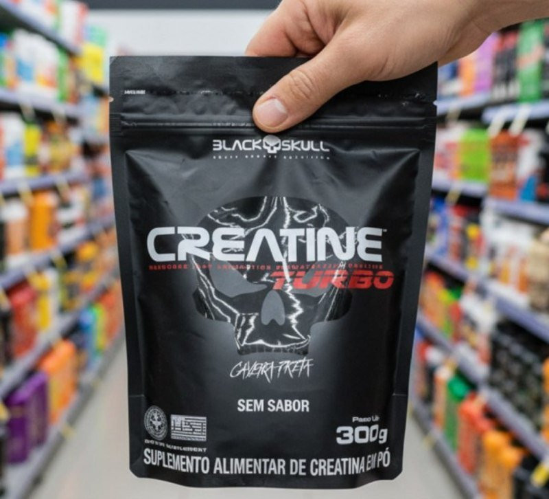 Creatine Turbo BlackSkull Creatina Monohidratada em pó 300g