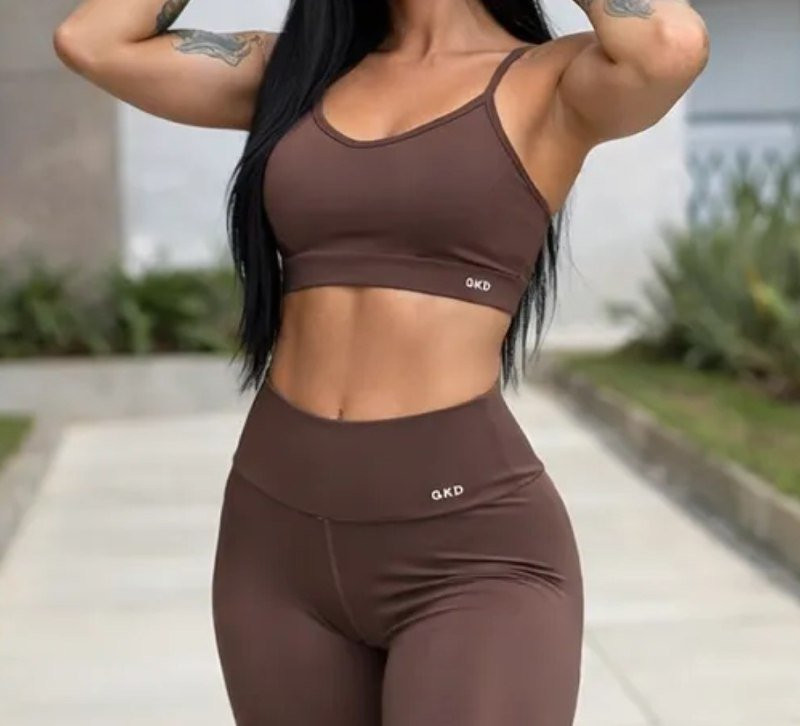 Conjunto Gkd Zero Transparência Legging Cós Alto Top Duplo