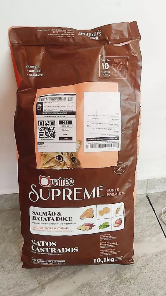 Ração Quatree 10kg Gato Castrado Salmão