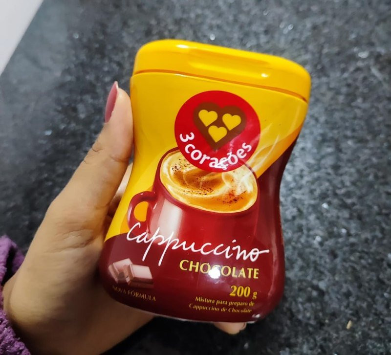 3 Corações Cappuccino Sabor Chocolate - 200G