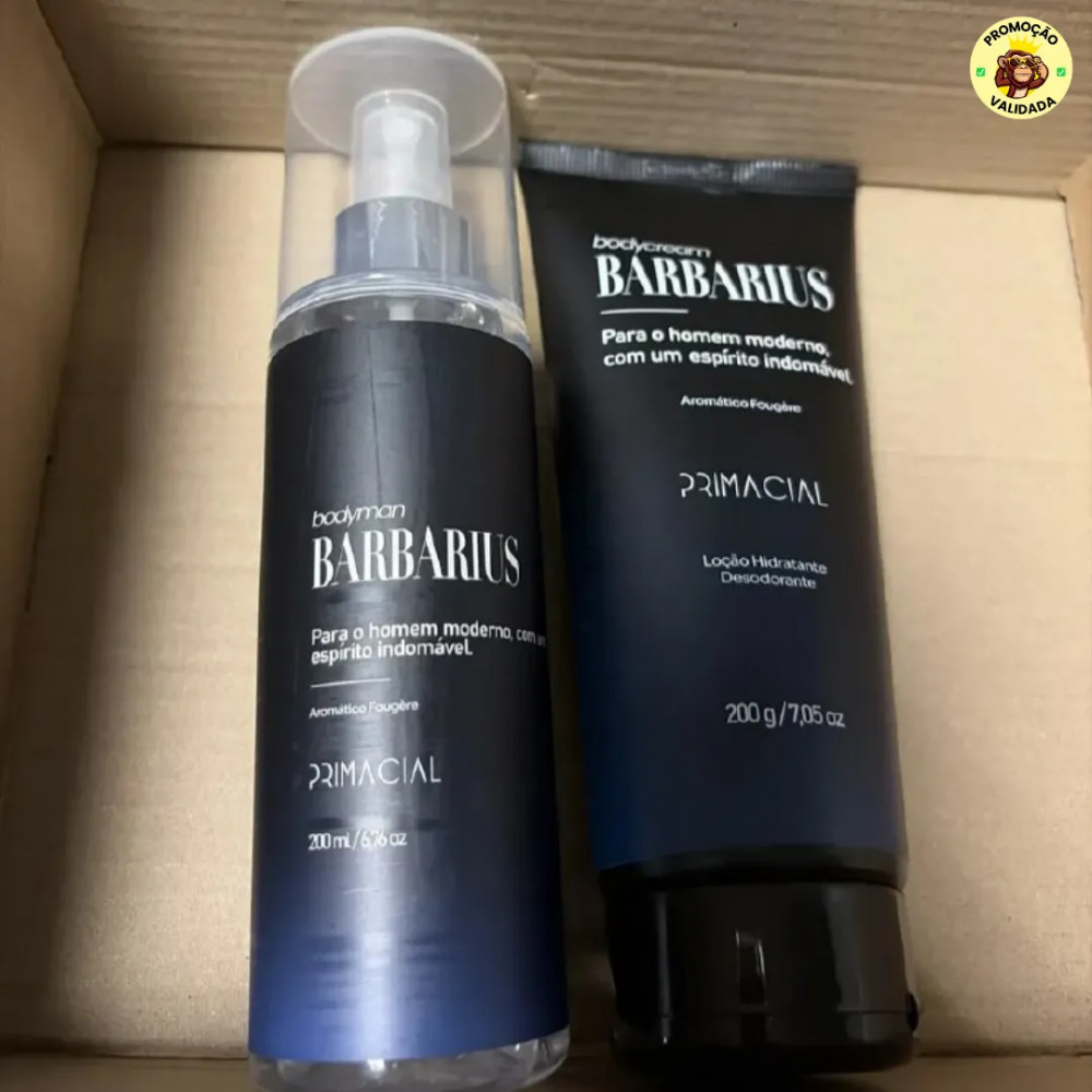 Kit Body Splash Barbarius Hidratante Desodorante