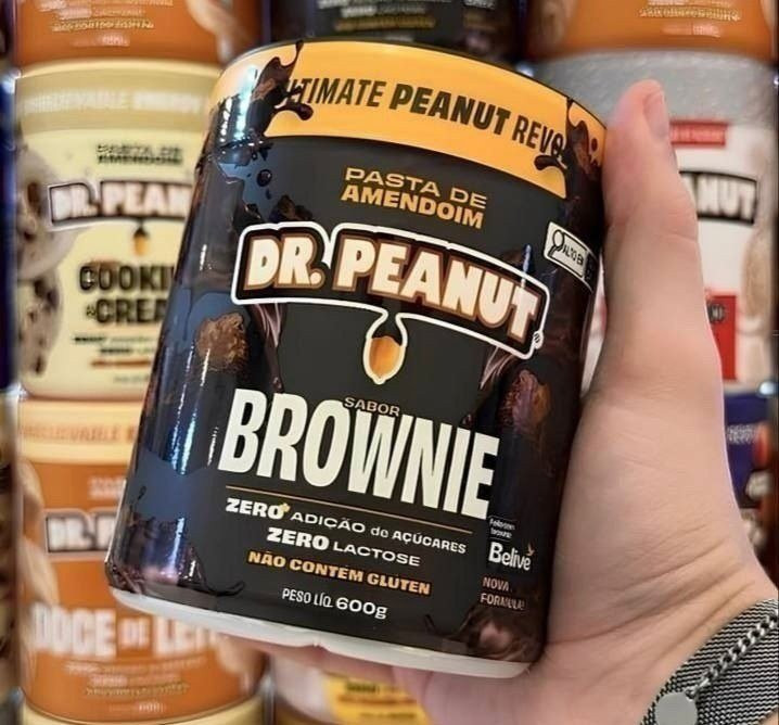 Dr. Peanut Pasta de Amendoim com Whey Protein Sabor Brownie 600g