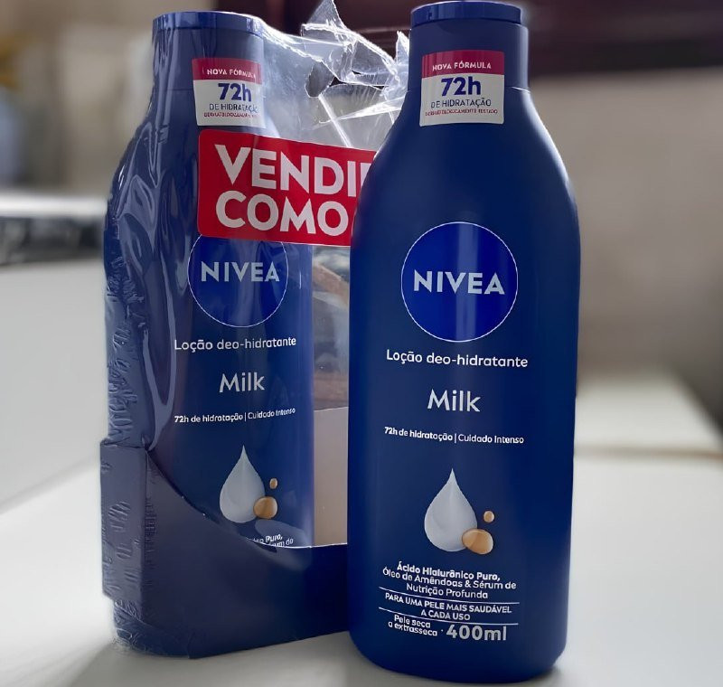 🧴 Loção NIVEA Hidratante Milk Pele Seca a Extrasseca 400ml - 2 unidades