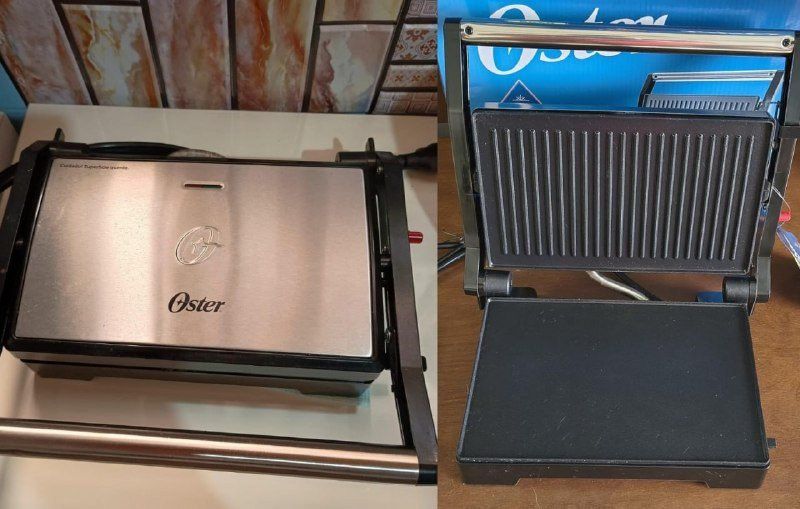 Mini Grill Oster Inox 2 em 1 1000w
