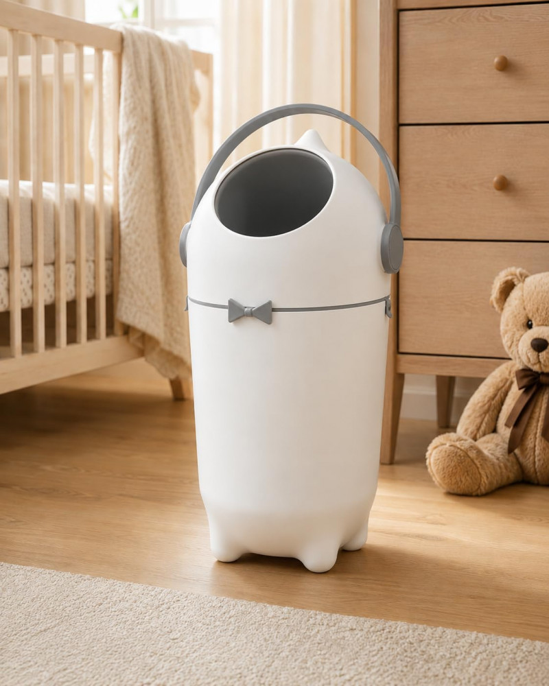 Lixeira Antiodor para Fraldas 10L com Alça Prática