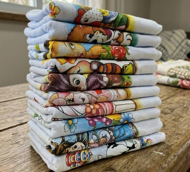 Kit 10 Panos de Prato Estampados 100% Algodão - 35cmX60cm