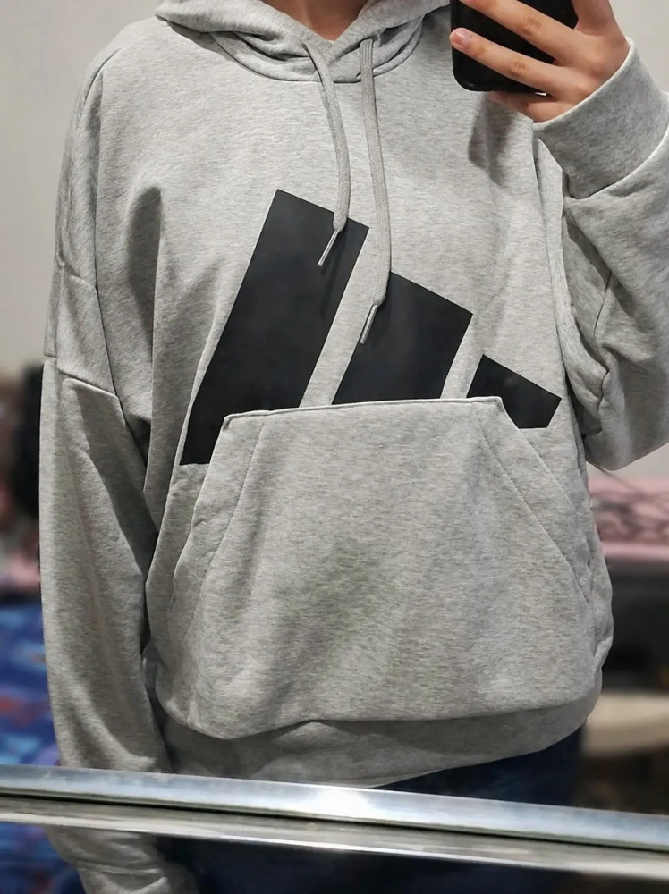 Moletom Feminino Big Logo adidas M Cinza