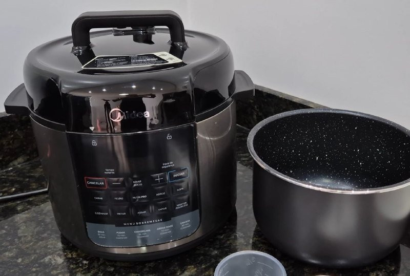 Panela de Pressão Elétrica 5L NutriPro Inox Midea