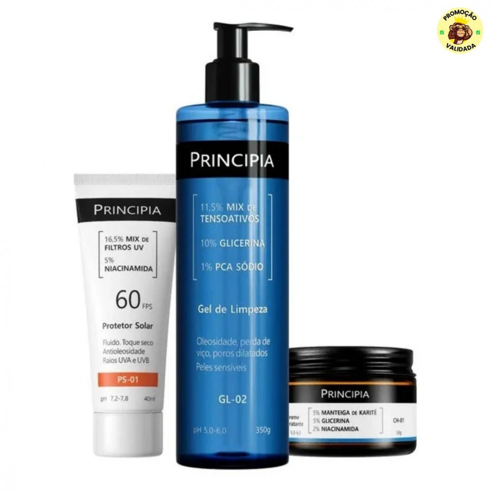 Principia Kit Completo Para Pele Sensível Com Fps 60