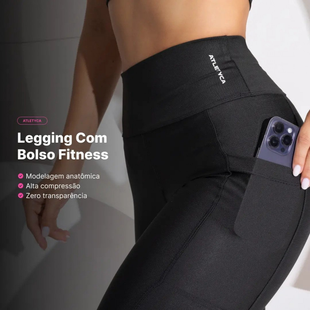 Kit 3 Legging Fitness Feminino Atletyca