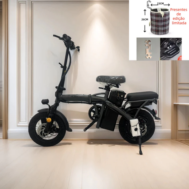 Bicicleta elétrica dobrável NUDA para adultos