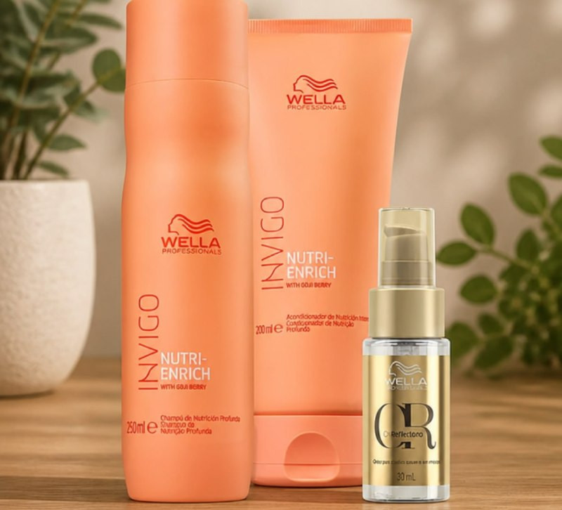 KIT PROFISSA Wella Nutri-enrich Sh 250ml+cond 200ml+oil Reflections 30ml