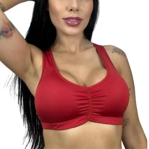 Top Nadador Fitness Academia com Bojo Removivel Liso Feminino