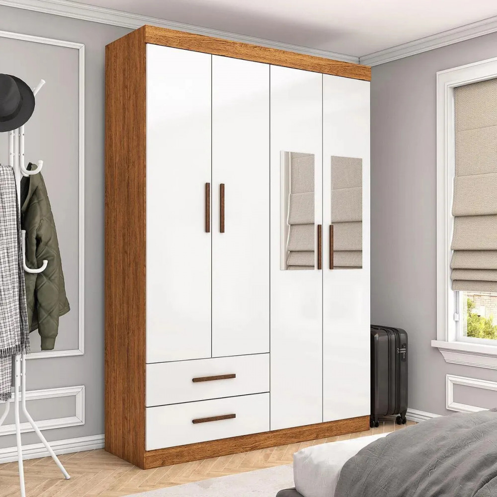Guarda-Roupa Siena 4 Portas 2 Gavetas