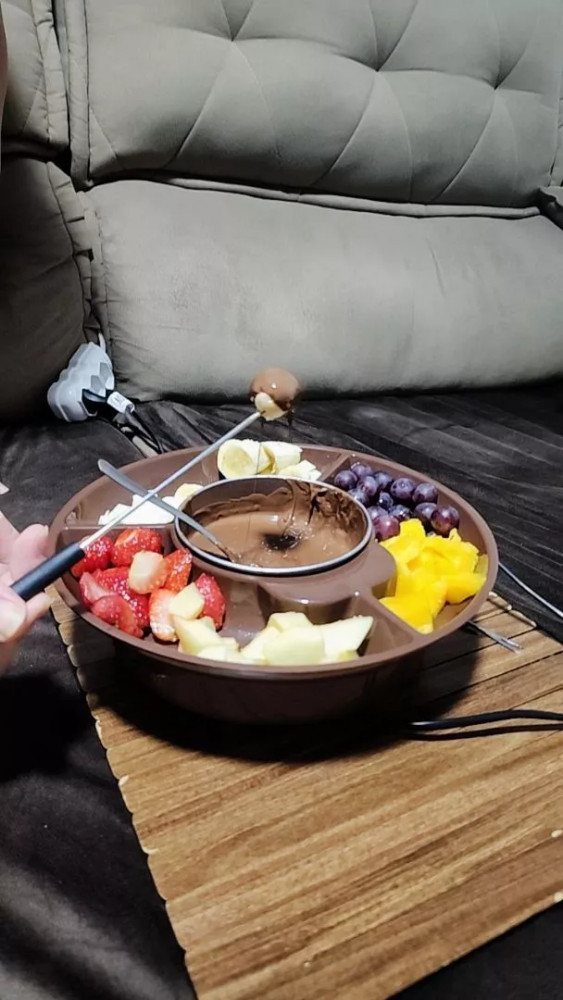 Fondue com 6 Garfos Chocolate Queijo Manteiga