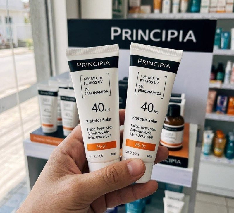 Kit C/ 2 Protetor Solar Facial Ps-01 Fps40 Principia