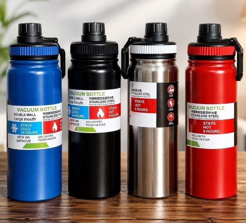 Garrafa Térmica Água Squeeze Inox 800ml