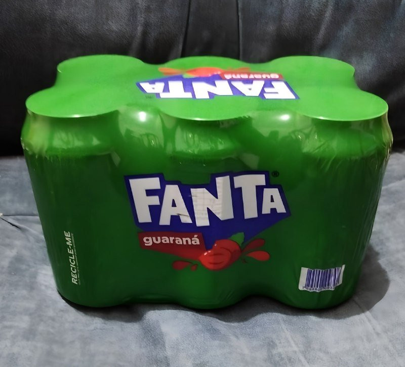 Refrigerante de Guaraná Fanta, 350ml - Pack com 6 Un
