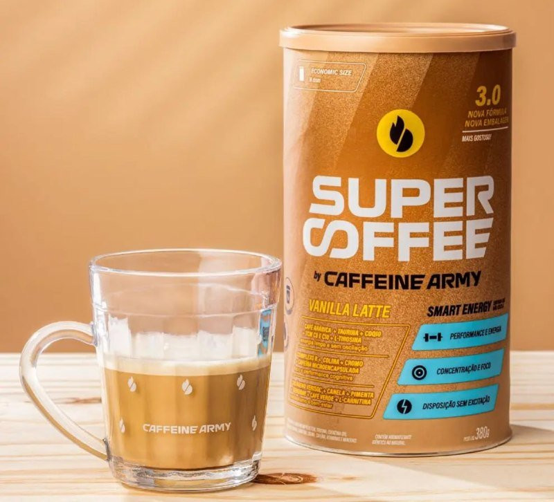 ☕ Cappuccino Supercoffee Baunilha 380g Caffeine Army