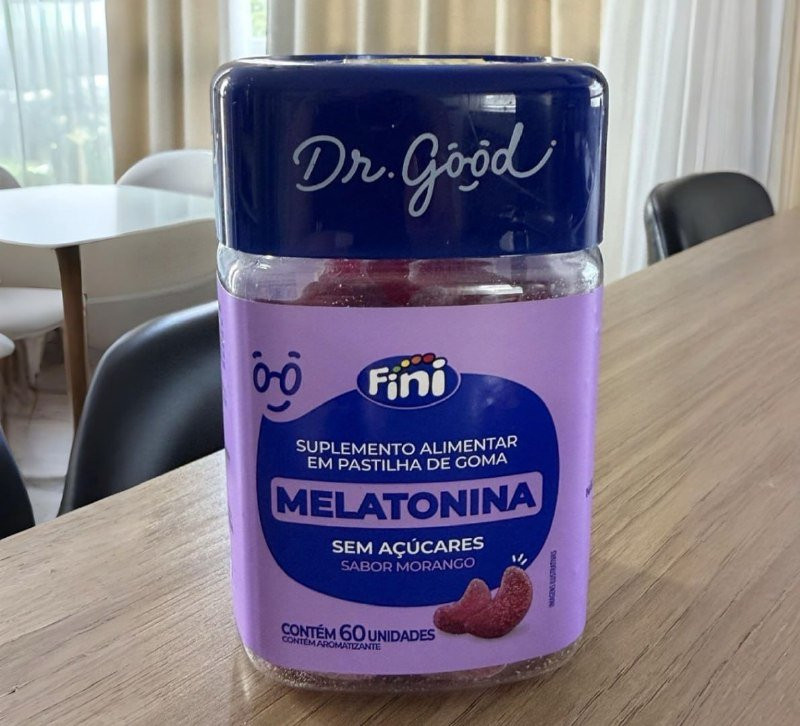 😴 Melatonina Em Gomas Sabor Morango 60 Gomas - Fini Dr Good
