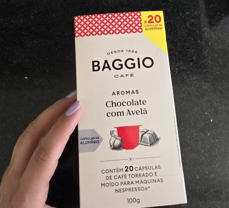 ☕ Baggio Café Aroma Chocolate Com Avelã 10 Cápsulas