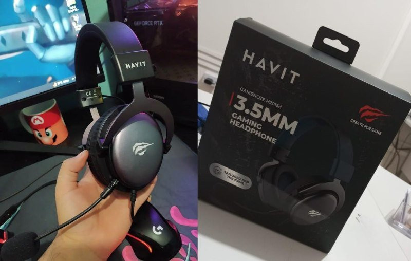 Fone de Ouvido Gamer Headset Havit H2015d