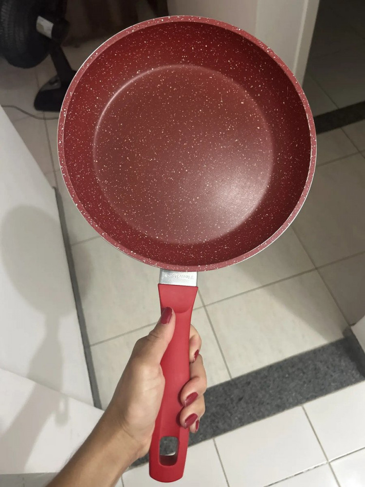 Frigideira Antiaderente Polishop Sauté 24cm Vermelha