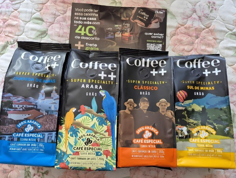 ☕️ Kit 4 Cafés Especiais em Grãos Coffee++