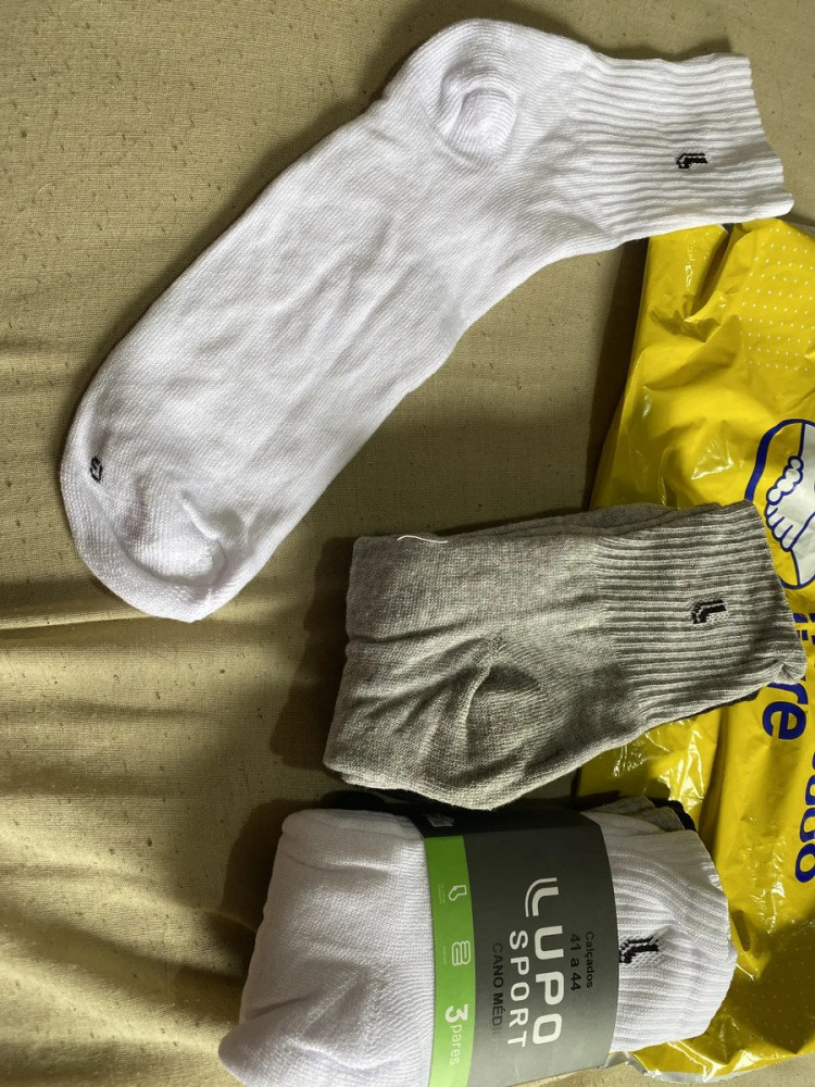 Kit 6 Pares Meias Lupo Cano Médio Esportivas