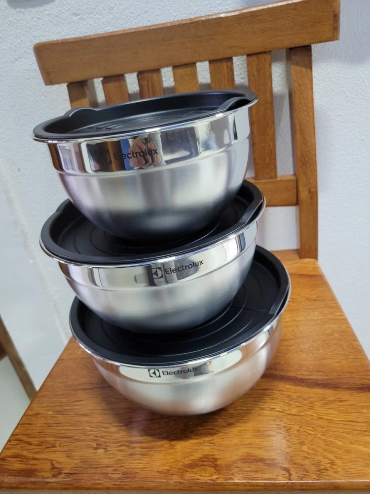 Electrolux Conjunto Tigelas Inox Tampa 3Unid