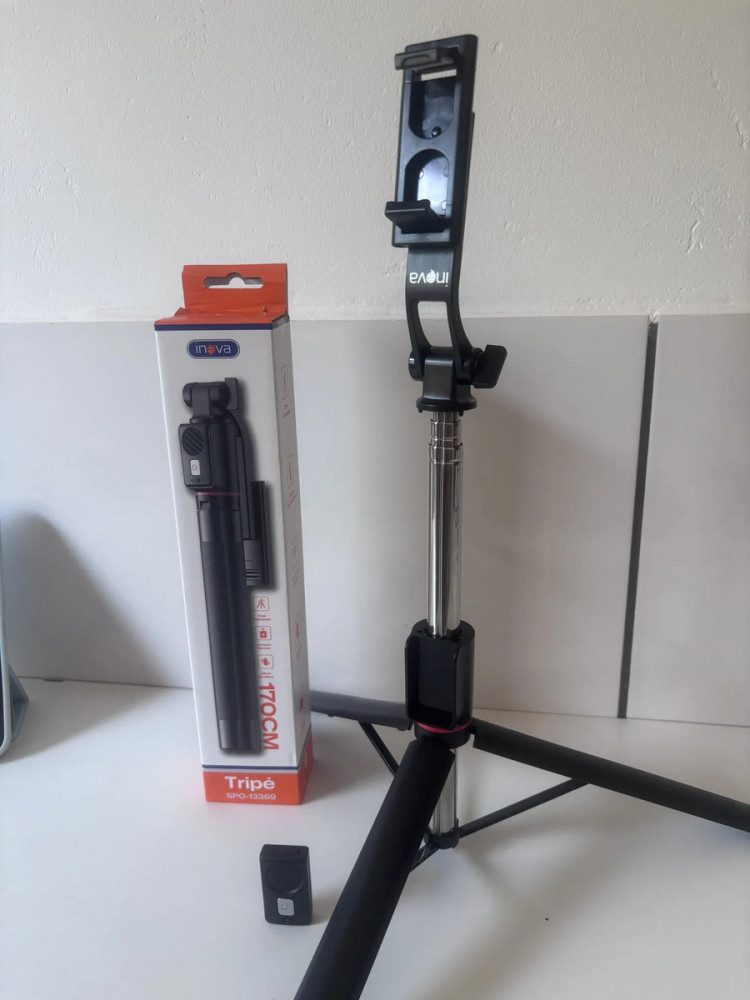Tripé Celular 1.7m Selfie Stick Preto