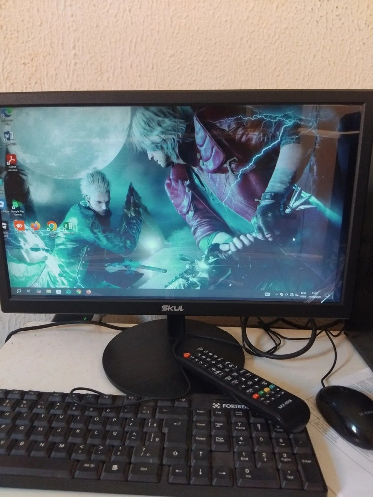 Monitor Skul 19,5 Office Led HDMI VGA Preto