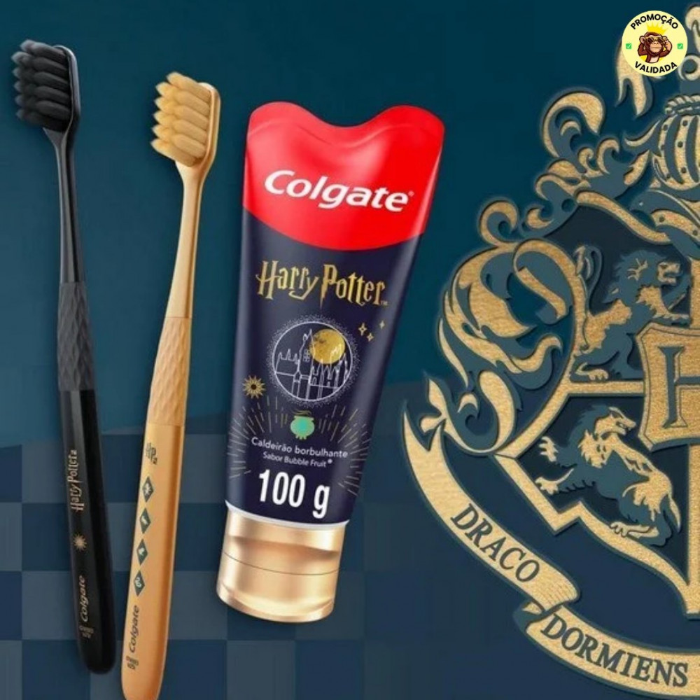 Colgate Harry Potter Escova de Dente Adulta Macia, 2 Unidades