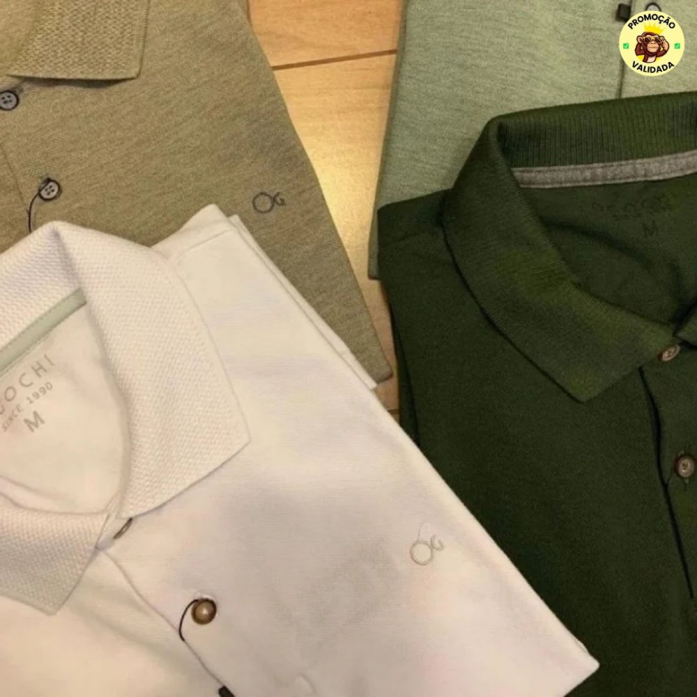 Camisa Masculina Social Gola Polo Ogochi Slim