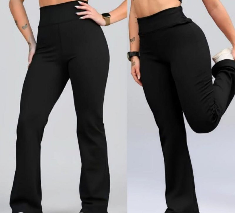 Calça Legging Leg Flare Zero Transparência