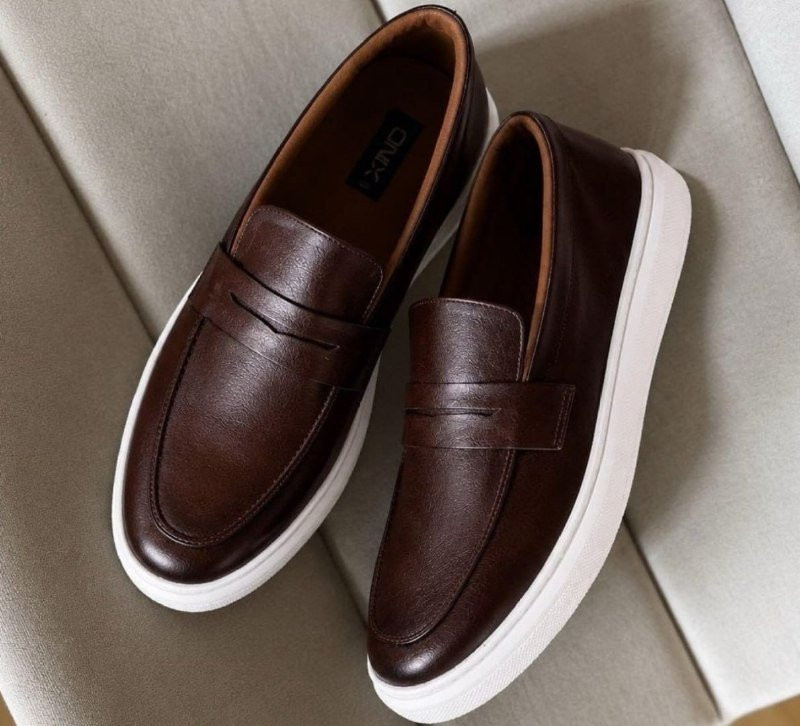 Sapato Loafer Mocassim Couro