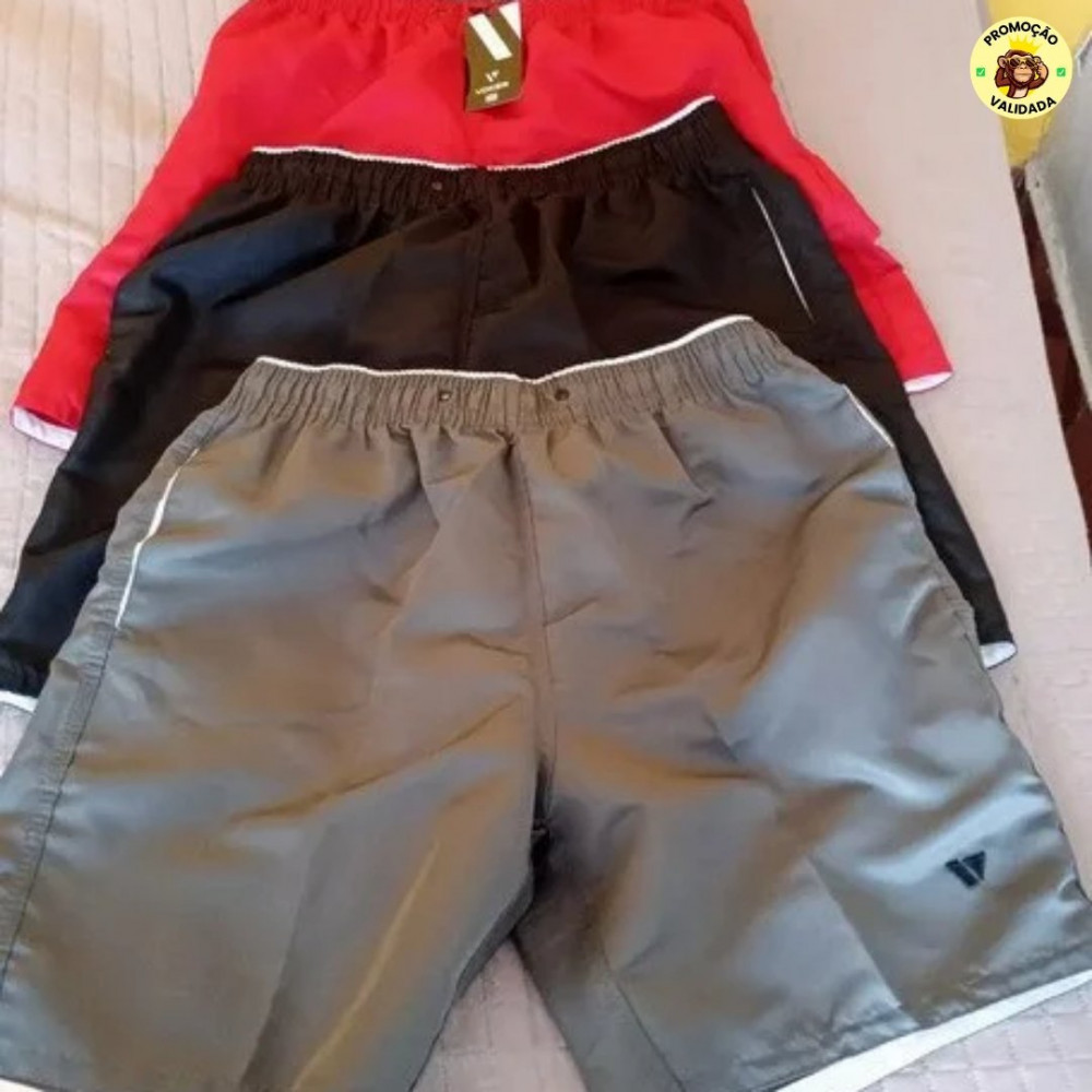 Kit 3 Bermudas Lisas Amarração