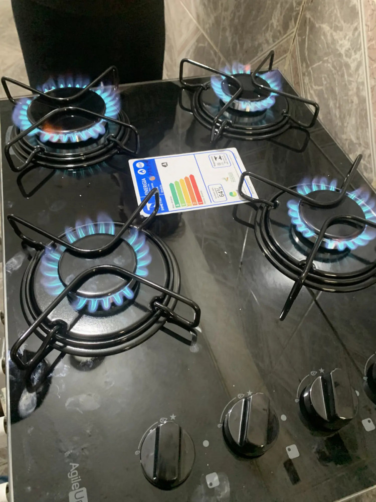 Cooktop 4 Bocas Atlas Agile Up Vidro Bivolt