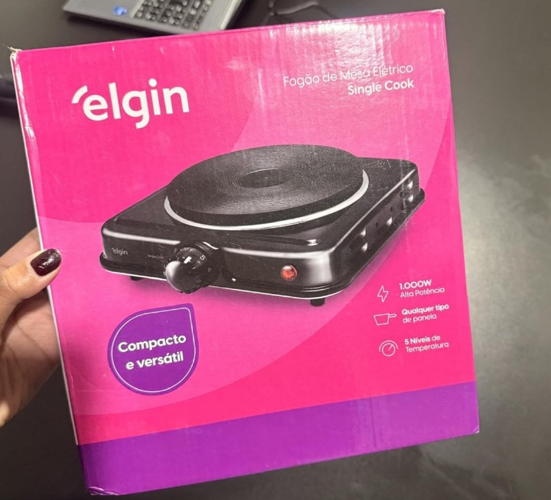 Fogão Elétrico Portátil Cooktop Elgin Single Cook 1 Boca 110V