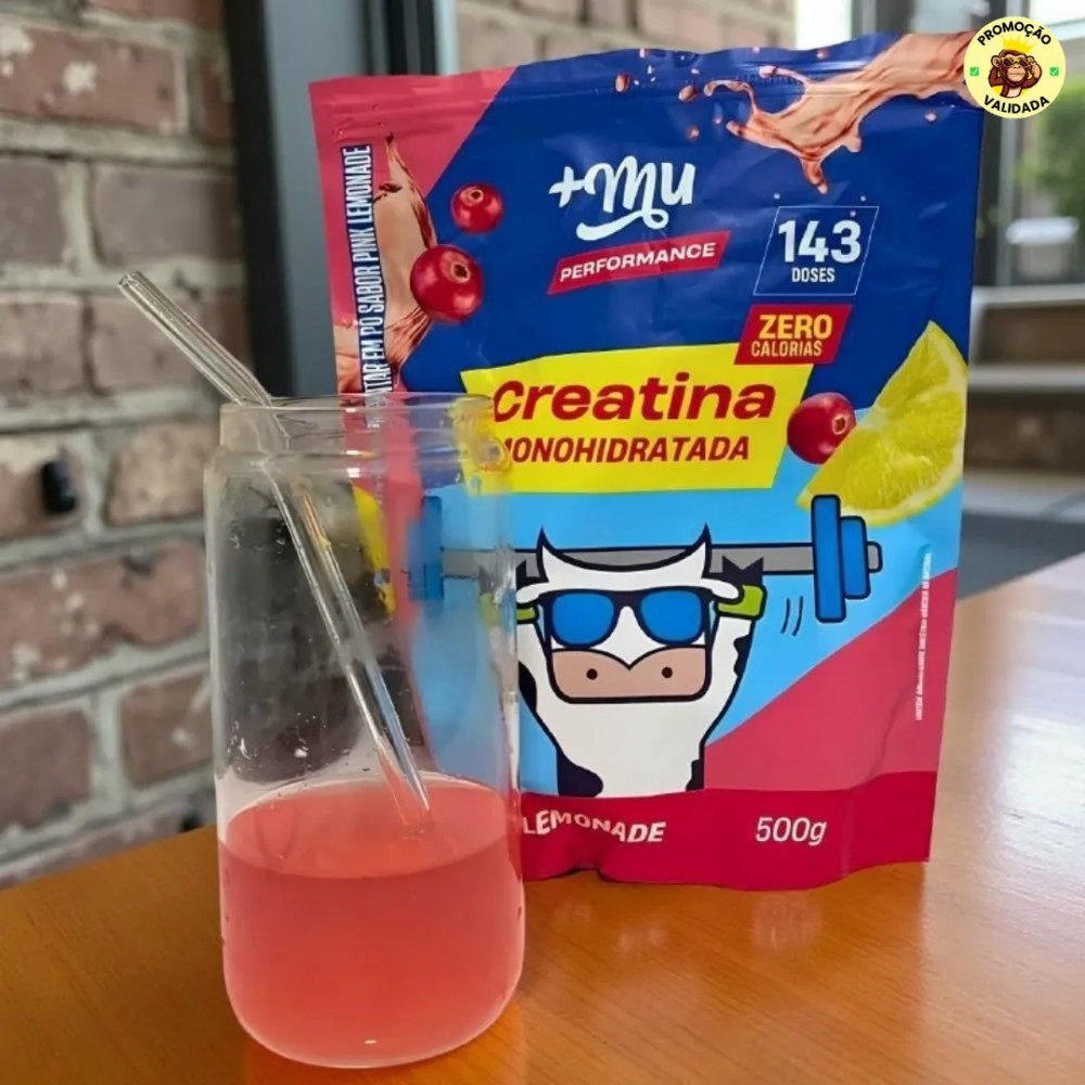 Creatina 100 Pura Mu Sabor Limonada 500g